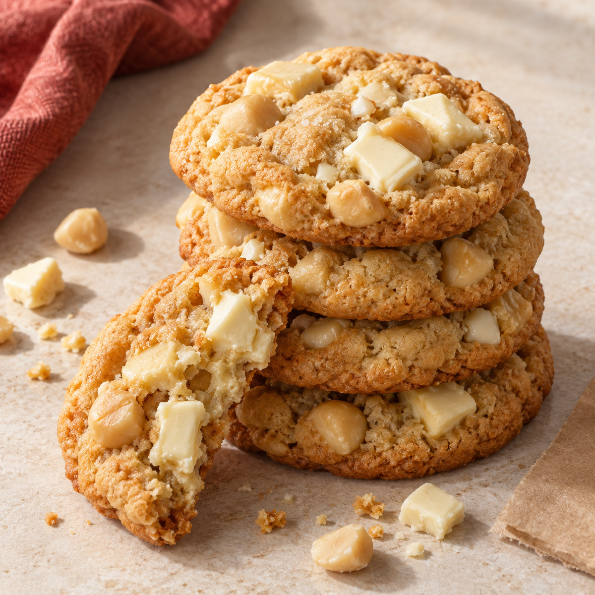 White Chocolate Macadamia Cookies